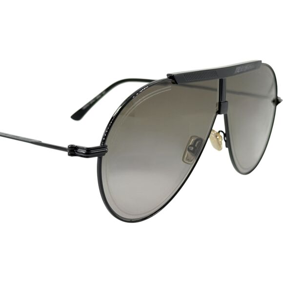 Jimmy Choo Eddy S Mens Metal Aviator Sunglass 0807 Black Gray Gradnt 66-04 Italy - Picture 6 of 6